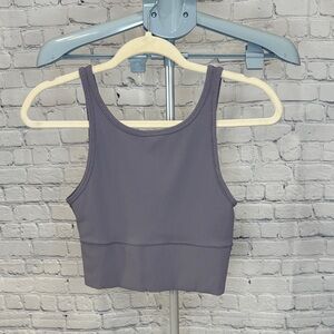 Lululemon cropped light purple Ribbed Tank Top